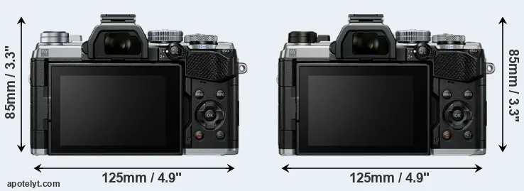 Comparison E-M5 III or OM-5 rear