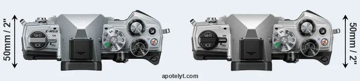 Compare E-M5 III versus OM-5 top