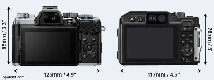 Comparison E-M5 III or FT7 rear