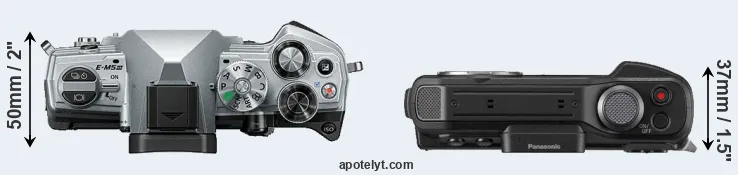 Compare E-M5 III versus FT7 top