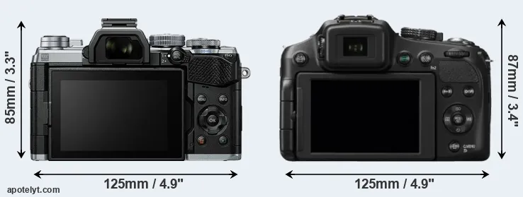 Comparison E-M5 III or FZ200 rear