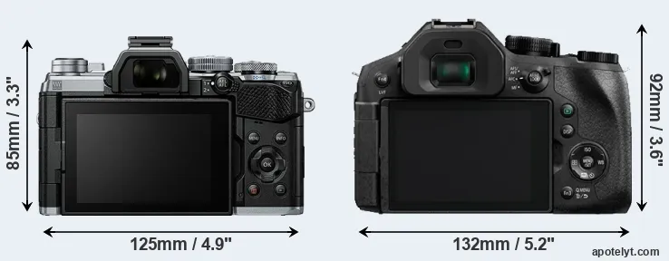 Comparison E-M5 III or FZ330 rear