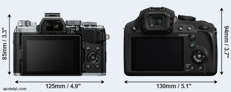 Comparison E-M5 III or FZ80 rear