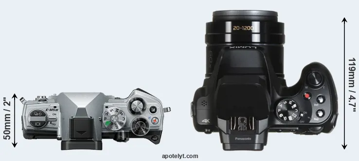 Compare E-M5 III versus FZ80 top