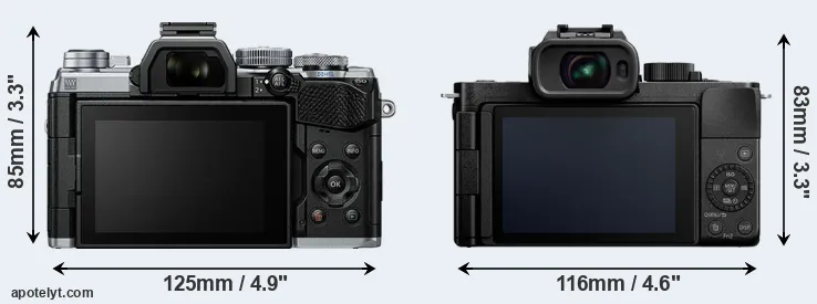 Comparison E-M5 III or G100 rear