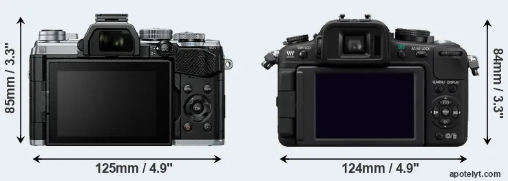 Comparison E-M5 III or G2 rear