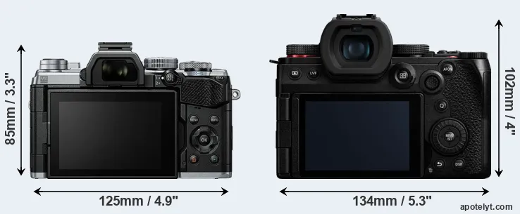 Comparison E-M5 III or G9 II rear