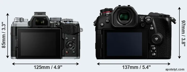 Comparison E-M5 III or G9 rear