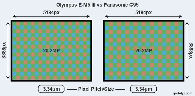 E-M5 III versus G95 MP