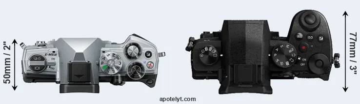 Compare E-M5 III versus G95 top