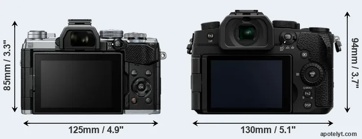 Comparison E-M5 III or G97 rear