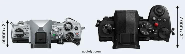 Compare E-M5 III versus G97 top