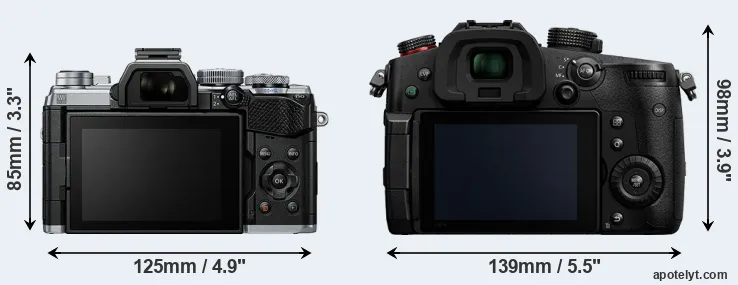 Comparison E-M5 III or GH5 II rear