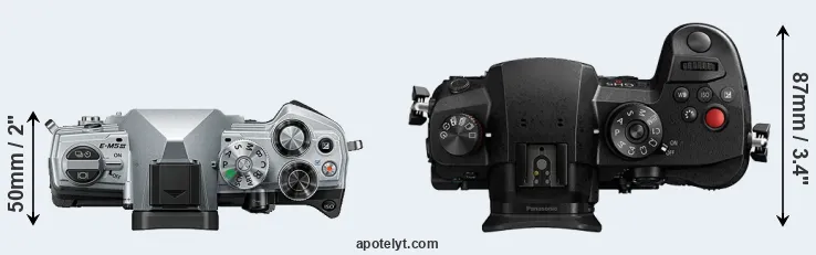 Compare E-M5 III versus GH5 II top