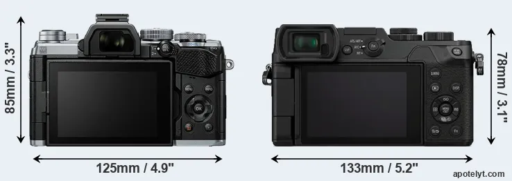 Comparison E-M5 III or GX8 rear