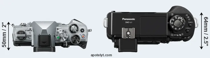 Compare E-M5 III versus L1 top
