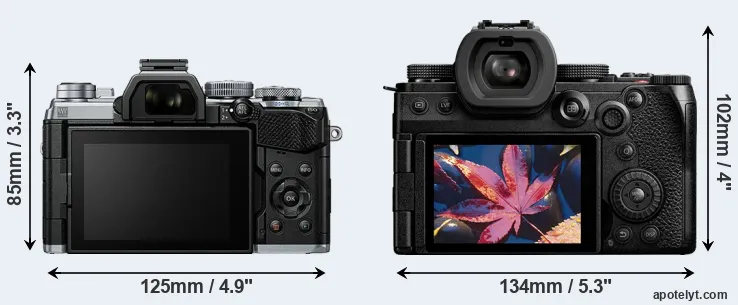 Comparison E-M5 III or S5 II rear