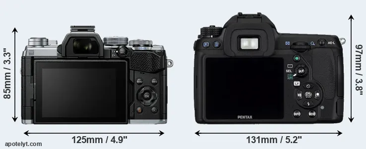 Comparison E-M5 III or K-5 rear