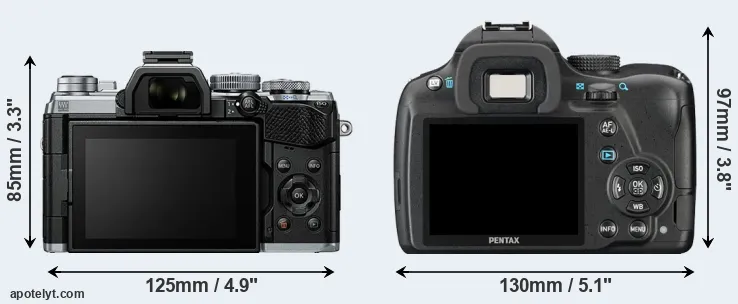 Comparison E-M5 III or K-50 rear
