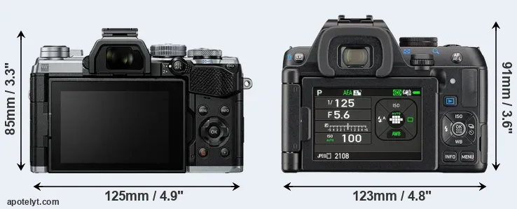 Comparison E-M5 III or K-S2 rear