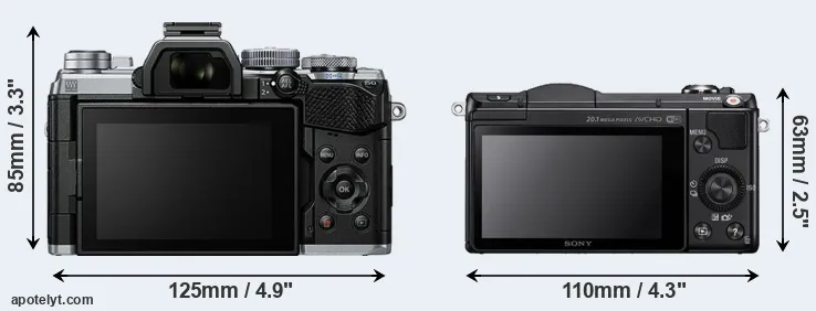 Comparison E-M5 III or A5000 rear