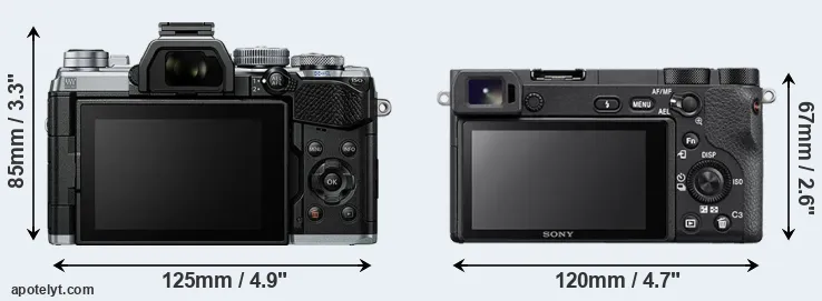Comparison E-M5 III or A6500 rear