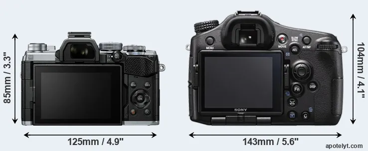 Comparison E-M5 III or A77 II rear