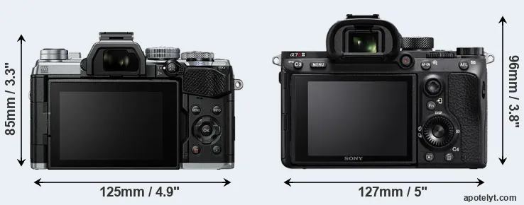 Comparison E-M5 III or A7R III rear