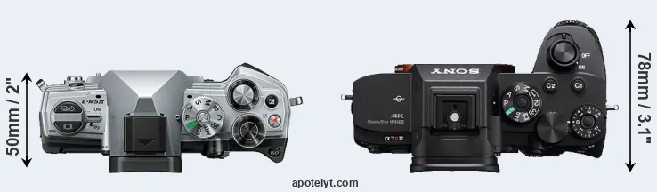 Compare E-M5 III versus A7R IVA top
