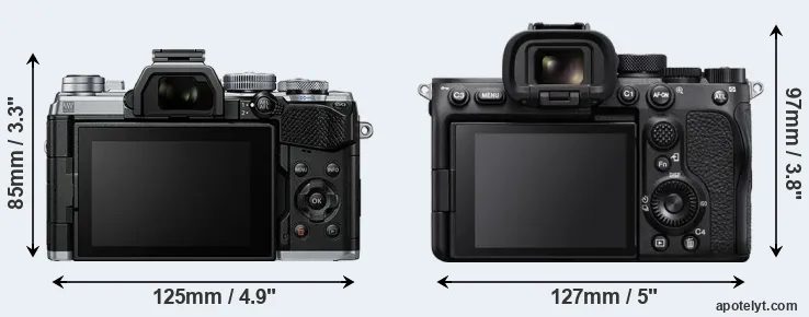Comparison E-M5 III or A7S III rear
