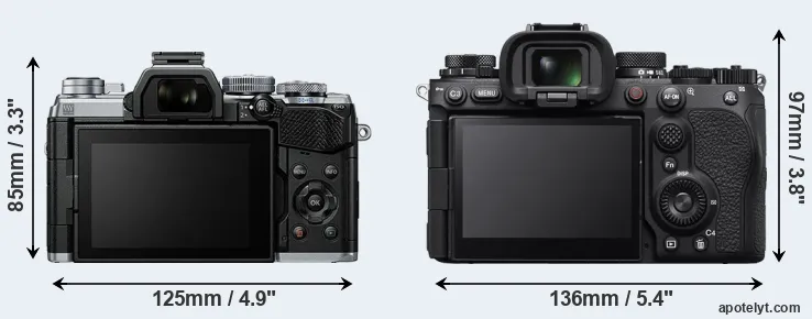 Comparison E-M5 III or A9 III rear