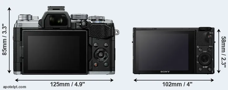 Comparison E-M5 III or RX100 IV rear