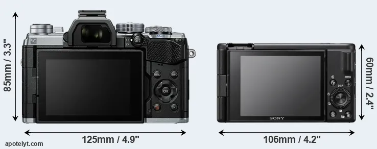 Comparison E-M5 III or ZV-1F rear