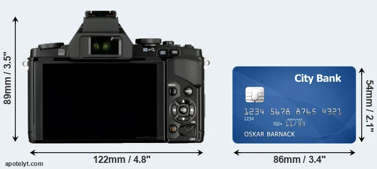 E-M5 and credit card rear side