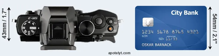 E-M5 versus credit card top view