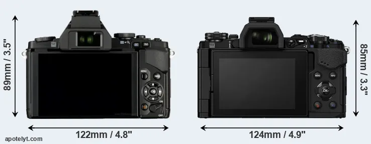 Comparison E-M5 or E-M5 II rear