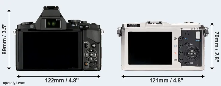 Comparison E-M5 or E-P1 rear