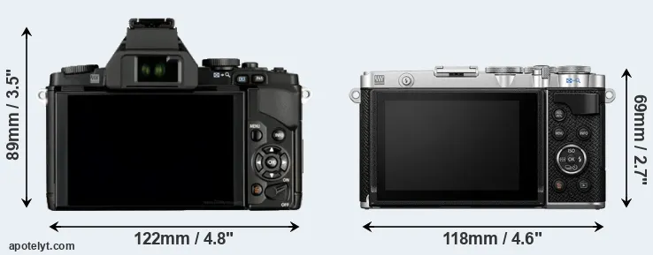 Comparison E-M5 or E-P7 rear