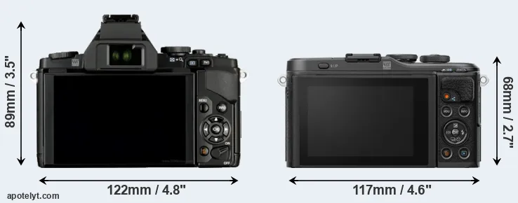 Comparison E-M5 or E-PL10 rear