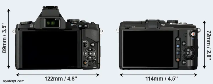 Comparison E-M5 or E-PL2 rear