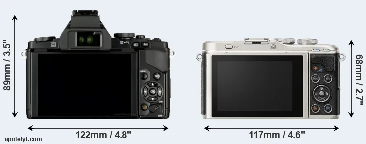 Comparison E-M5 or E-PL9 rear