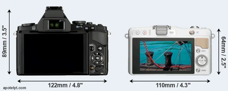 Comparison E-M5 or E-PM2 rear