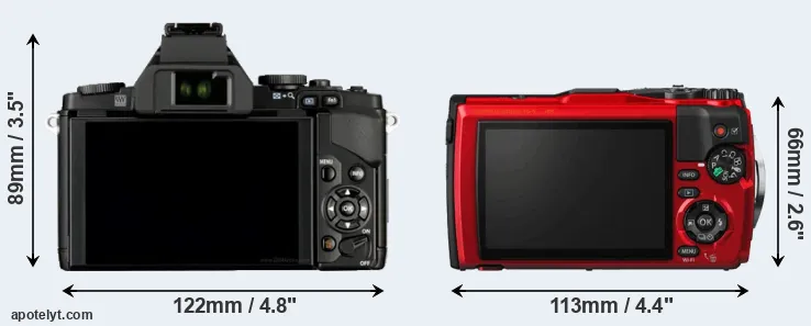 Comparison E-M5 or TG-5 rear