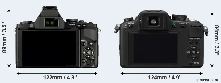 Comparison E-M5 or G10 rear