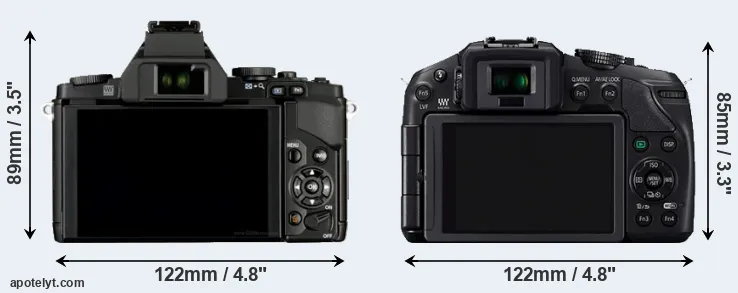 Comparison E-M5 or G6 rear
