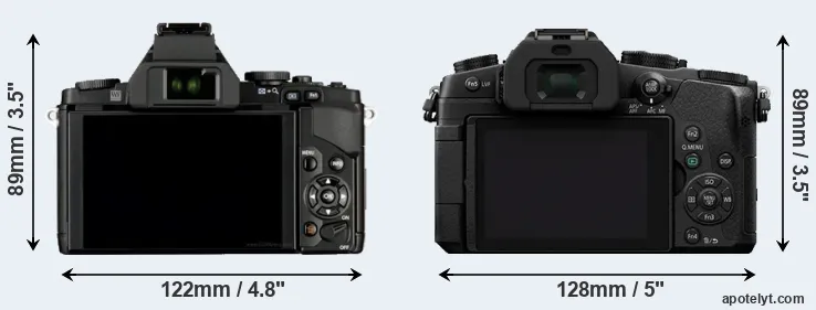 Comparison E-M5 or G85 rear