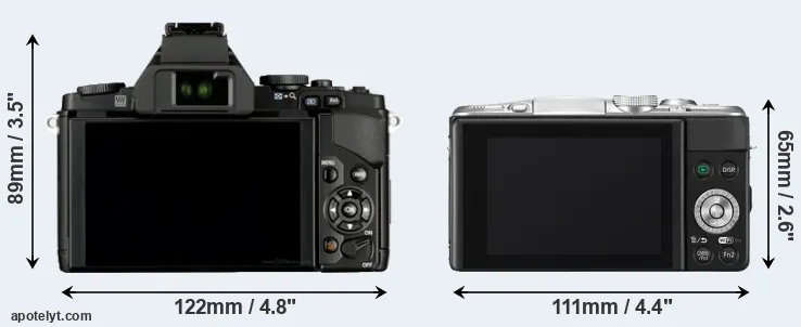 Comparison E-M5 or GF6 rear