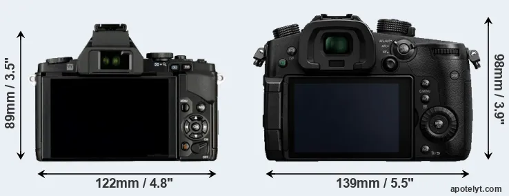 Comparison E-M5 or GH5 rear
