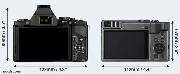 Comparison E-M5 or TZ90 rear