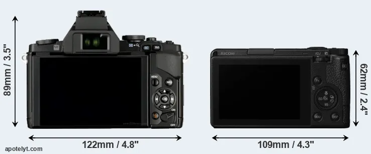 Comparison E-M5 or GR III rear